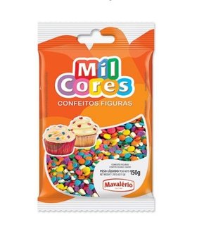 Confeito Figuras Confetes 120g Mil cores – Mavalério 