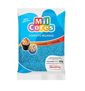 Confeito Miçanga Azul 500g Mil cores – Mavalério 