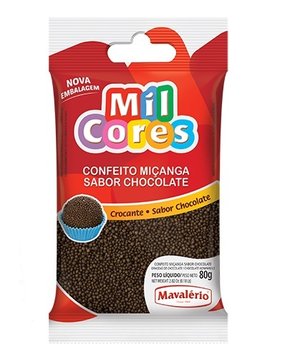Confeito Miçanga Brigadeiro 80g Mil cores – Mavalério