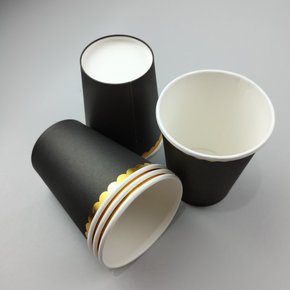 Copo de papel descartável – Luxo Preto C/8 – 250ml – Make+