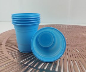 Copo Descartável 60ml C/ 20 Un – Azul Claro – Bello Festas  