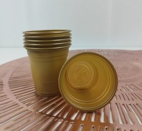 Copo Descartável 60ml C/ 20 Un – Dourado Perolado – Bello Festas  