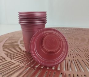 Copo Descartável 60ml C/ 20 Un – Rosa Perolado – Bello Festas  
