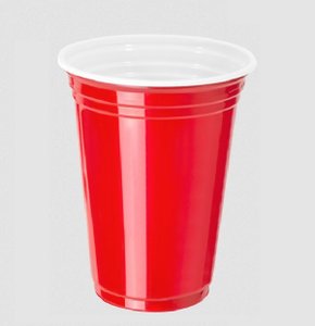 Copo Festa Estilo Americano Vermelho e Branco 400ml – CF-400 – Copobras 