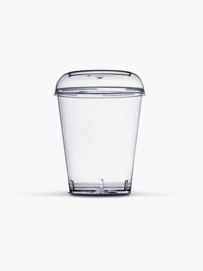 Copo PIC 040 com Tampa 40ml transparente (Cristal) com 10 un. – Plastilânia 