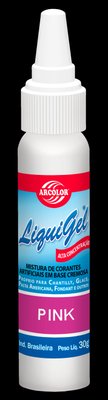 Corante Gel Liquigel 25g Hidrossolúvel Rosa Pink Arcolor 
