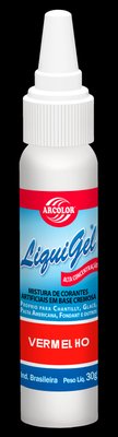 Corante Gel Liquigel 25g Hidrossolúvel Vermelho Arcolor 