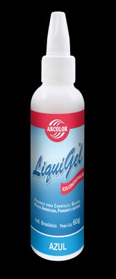 Corante Gel Liquigel 60g Hidrossolúvel Azul Arcolor 