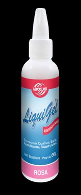 Corante Gel Liquigel 60g Hidrossolúvel Rosa Arcolor 