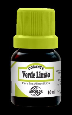 Corante líquido Verde Limão Hidrossolúvel 10ml Arcolor 