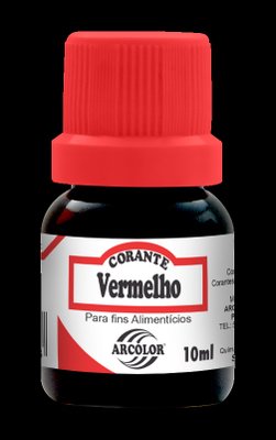 Corante líquido Vermelho Hidrossolúvel 10ml Arcolor 