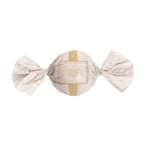 Embalagem para Trufas e Bombons Petit Poá Branco e Ouro 100un – 14,5x15,5 – Cromus