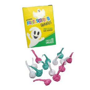 Estalos de Salão Grandes Fantasminha com 30 unidades. 