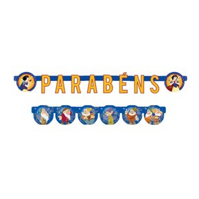 Faixa Decorativa Parabéns – Branca de neve – Regina Festas