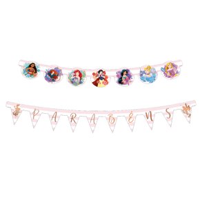 Faixa Decorativa Parabéns – Princesas – Regina Festas