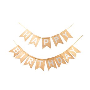 Faixa Happy Birthday – Rose Gold Glitter – Silver Festas