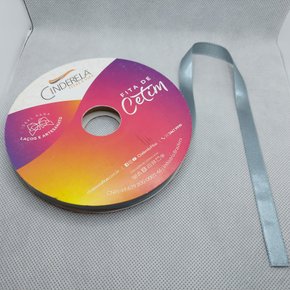 Fita Cetim Simples 10mm x 50m Cinza Chumbo – Cinderela