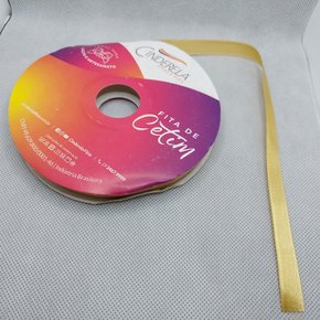 Fita Cetim Simples 10mm x 50m Dourado – Cinderela