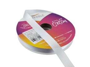 Fita Cetim Simples 15mm x 50m Branca – Cinderela