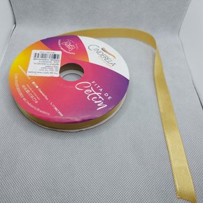 Fita Cetim Simples 15mm x 50m Dourado – Cinderela