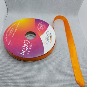 Fita Cetim Simples 15mm x 50m Laranja – Cinderela