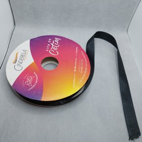 Fita Cetim Simples 15mm x 50m Preto – Cinderela