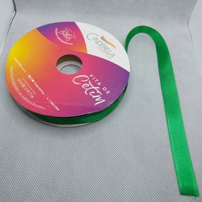 Fita Cetim Simples 15mm x 50m Verde Bandeira – Cinderela