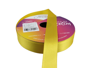 Fita Cetim Simples 22mm x 50m Amarelo Gema – Cinderela
