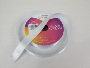 Fita Cetim Simples 22mm x 50m Branco – Cinderela