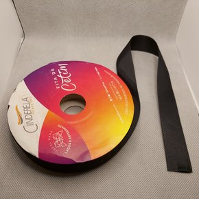 Fita Cetim Simples 22mm x 50m Preto – Cinderela