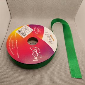 Fita Cetim Simples 22mm x 50m Verde Bandeira – Cinderela