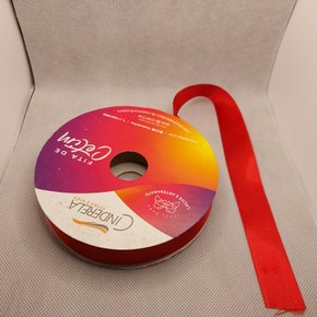 Fita Cetim Simples 22mm x 50m Vermelho – Cinderela