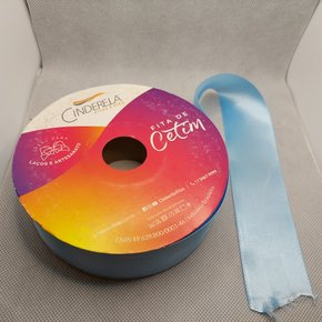 Fita Cetim Simples 38mm x 50m Azul Claro – Cinderela
