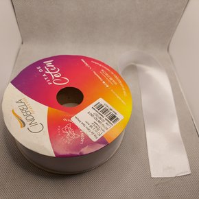 Fita Cetim Simples 38mm x 50m Branca – Cinderela