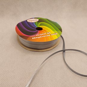 Fita Cetim Simples 4mm x 50m Cinza – Sinimbu