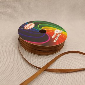 Fita Cetim Simples 4mm x 50m Marrom – Sinimbu