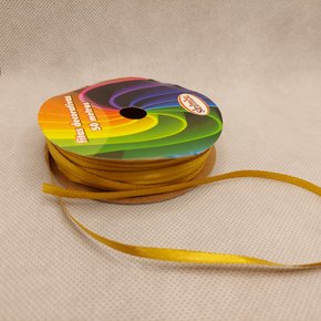 Fita Cetim Simples 4mm x 50m Ouro – Sinimbu