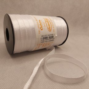 Fita Cetim Simples 7mm x 100m Branco – Sinimbu