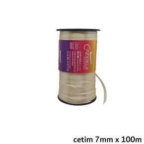 Fita Cetim Simples 7mm x 100m Champagne – Cinderela