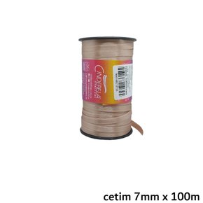 Fita Cetim Simples 7mm x 100m Chocolate - Cinderela