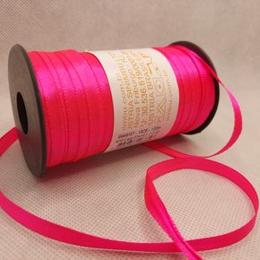 Fita Cetim Simples 7mm x 100m Pink Flúor – Sinimbu