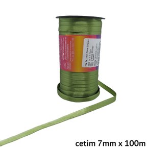 Fita Cetim Simples 7mm x 100m Verde Militar – Cinderela