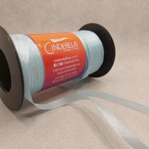 Fita Tafetá Simples 6mm x 100m Azul Claro - Cinderela