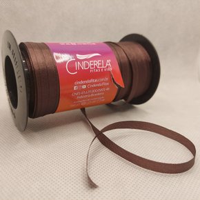 Fita Tafetá Simples 6mm x 100m Marrom – Cinderela