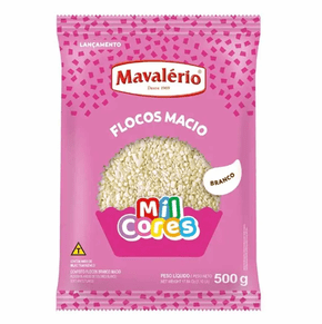 Flocos macio sabor chocolate Branco Mil Cores 500g - Mavalério