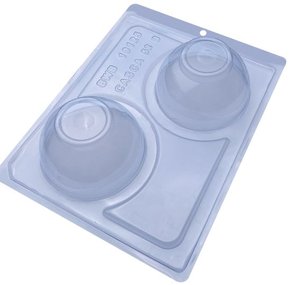 Forma Acetato BWB Especial com silicone cód.10125 Meia esfera com base 90mm