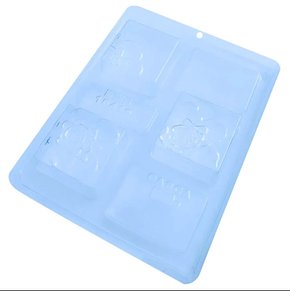 Forma Acetato BWB Especial com silicone cód.10419 Pão de Mel Quadrado Floral