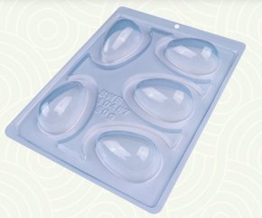 Forma Acetato BWB Especial com silicone cód.10467 Ovo Liso 50g