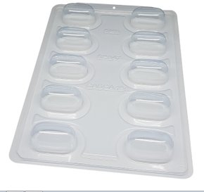 Forma Acetato BWB Especial com silicone cód. 3522 SP 847 Mini Trufa alongada 60g
