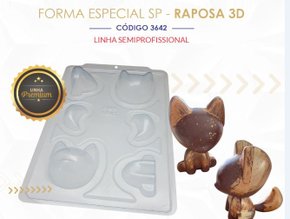 Forma Acetato BWB Especial com silicone cód. 3642SP Raposa 3D